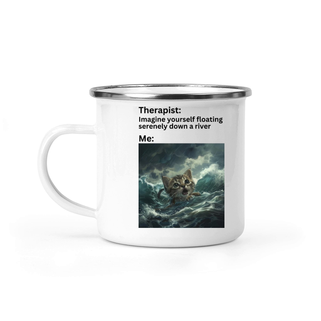 Serenity vs Reality - Chaotic Life Humor Camping Mug