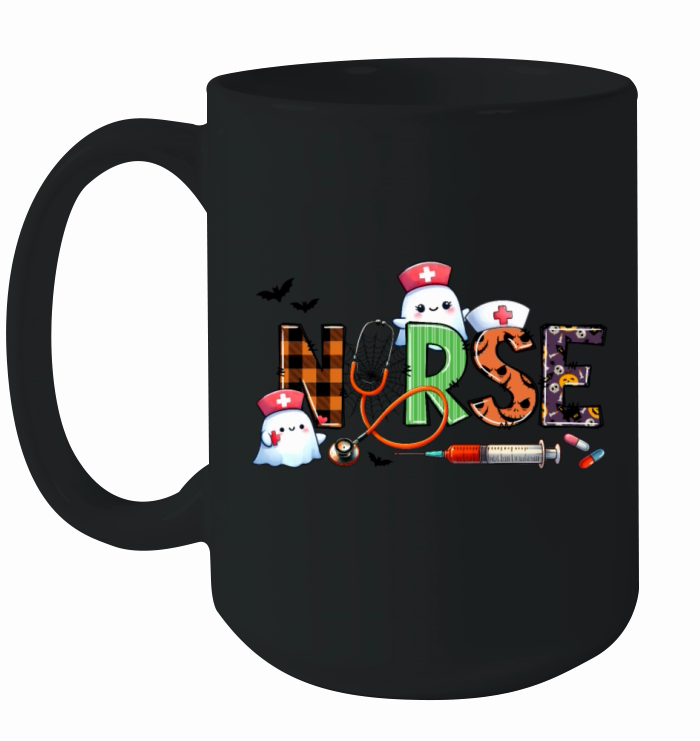 Funny Nurse Halloween Shirt Ceramic Mug