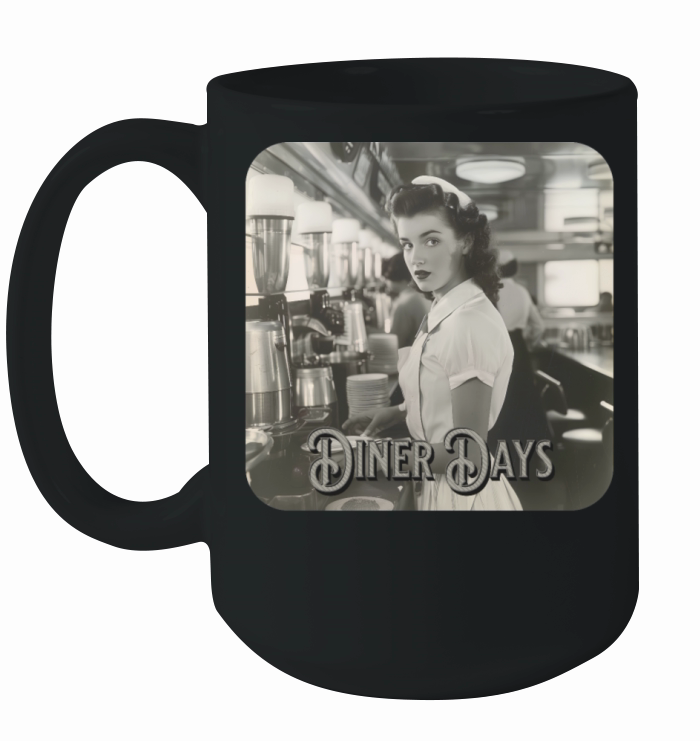Vintage Diner Days Retro Design Ceramic Mug