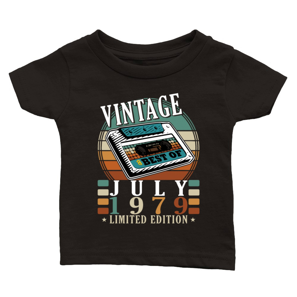 45th birthday 45 years July 1979 Classic Baby Crewneck T-shirt