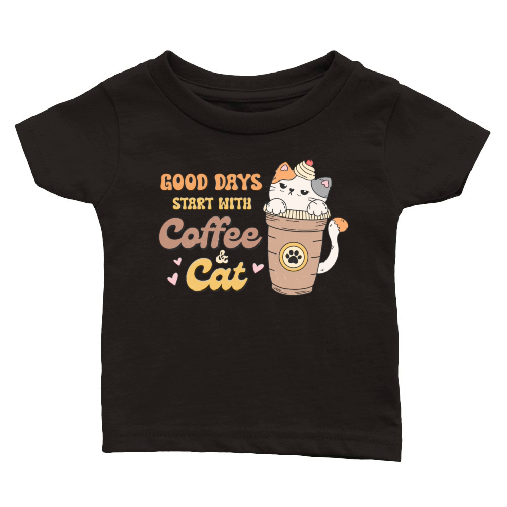Good Days With Cat Classic Baby Crewneck T-shirt