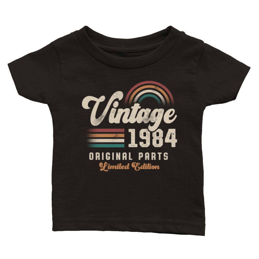 Vintage 1984 Birthday Retro Classic Baby Crewneck T-shirt