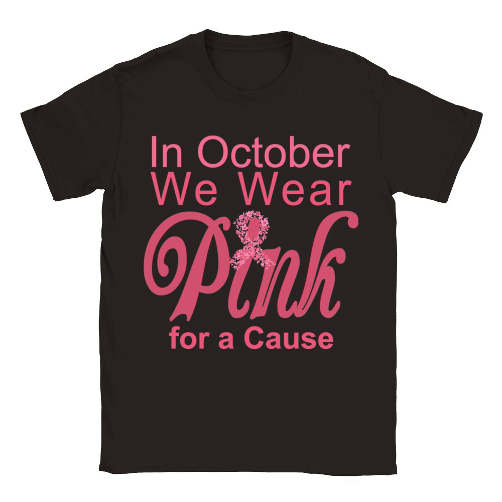 In October We Wear Pink for a Cause Classic Kids Crewneck T-shirt