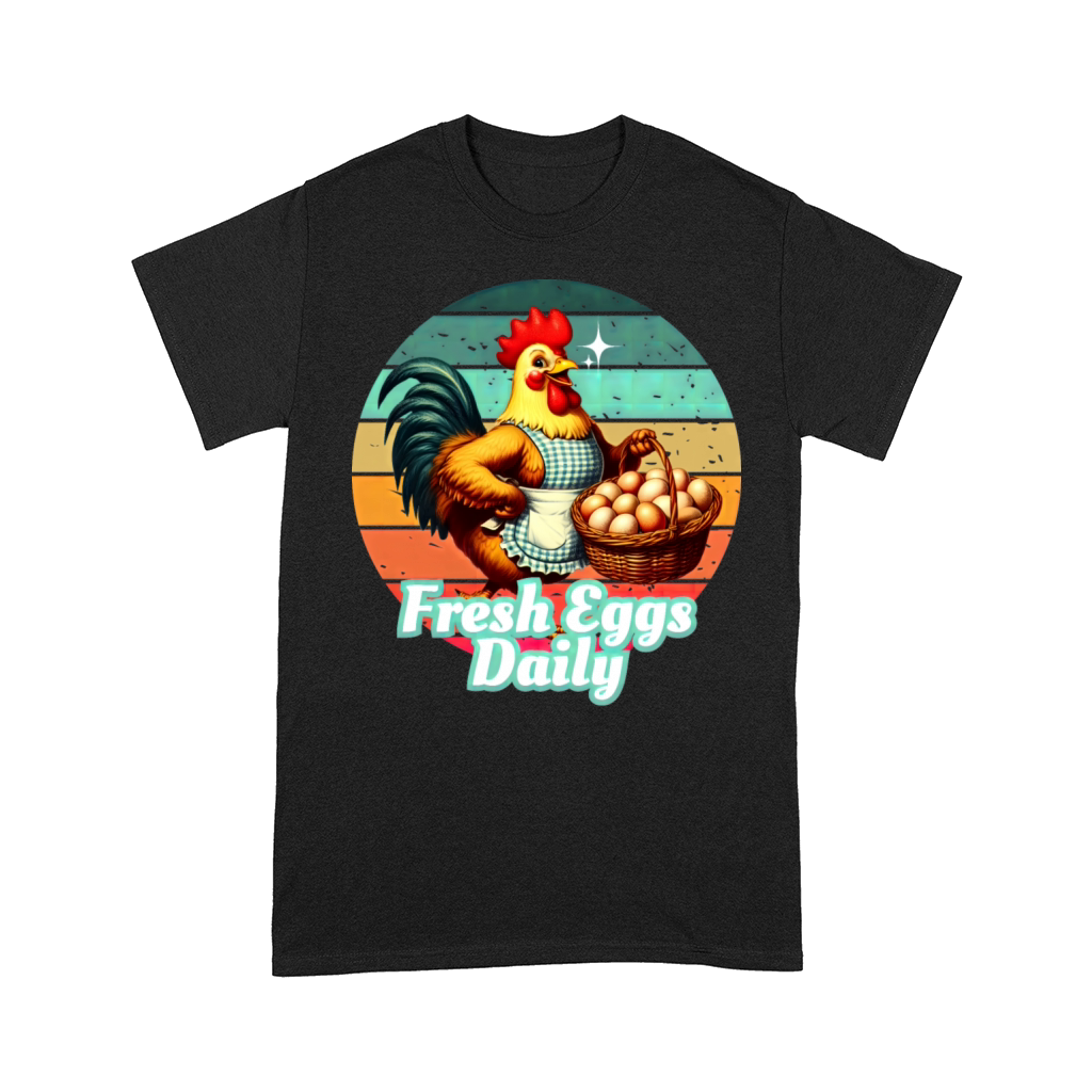 Humorous Chicken Retro Art Comfort T-shirt