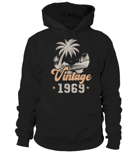Vintage 1969 Birthday Palm Trees Hoodie Unisex