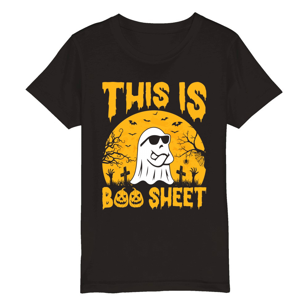 262. this is boo sheet Organic Kids Crewneck T-shirt