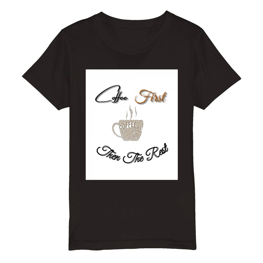 Coffee Organic Kids Crewneck T-shirt