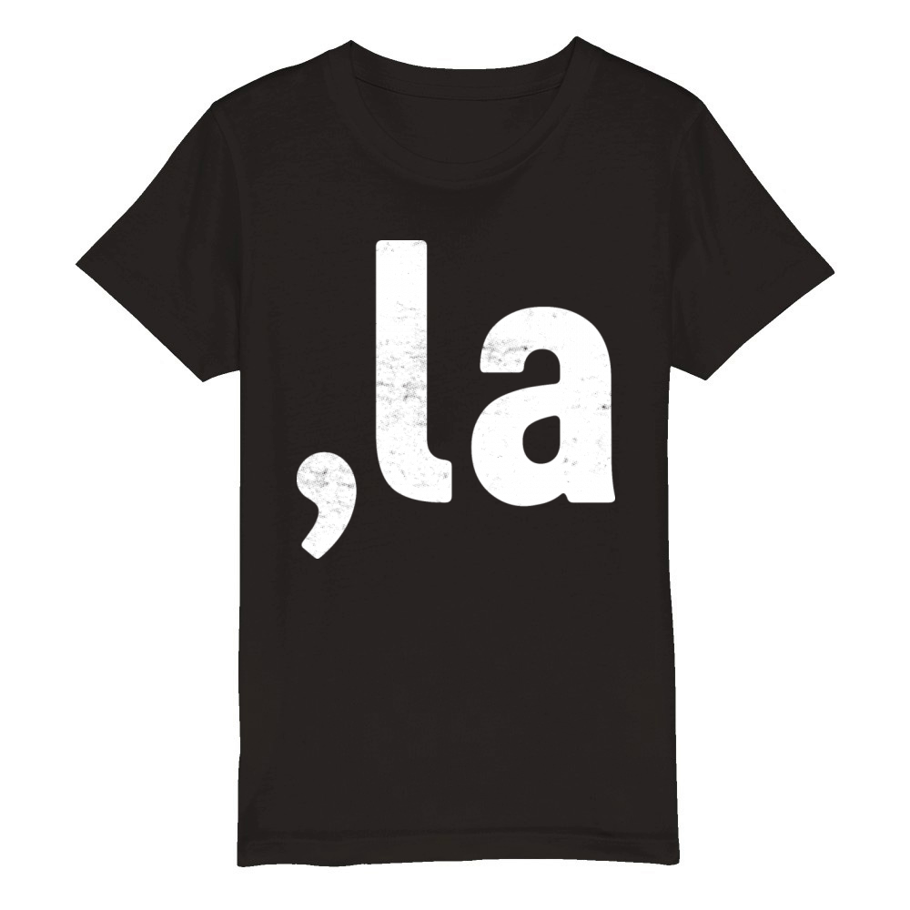 Comma La Kamala Harris 2024 White Retro Vote Organic Kids Crewneck T-shirt