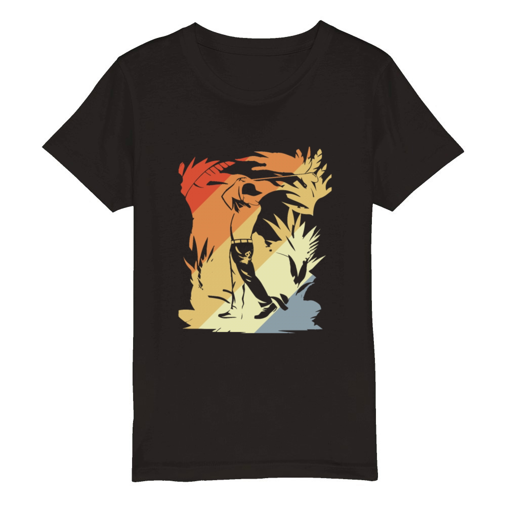 Golf Guy Vintage Organic Kids Crewneck T-shirt