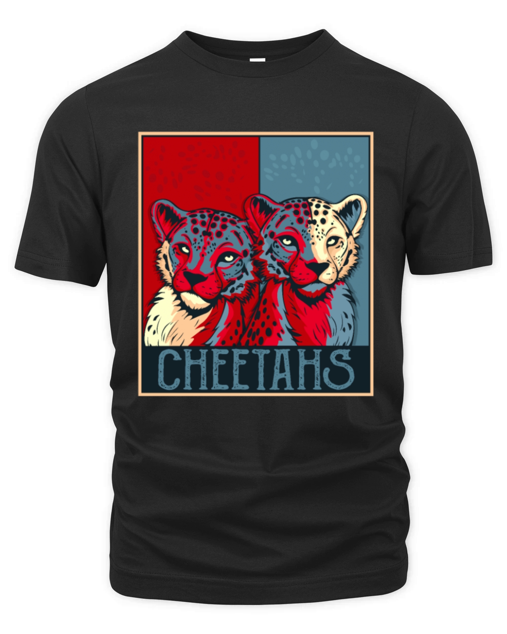Retro Cheetah Lover Men Women Vintage Cheetah Organic Unisex T-shirt