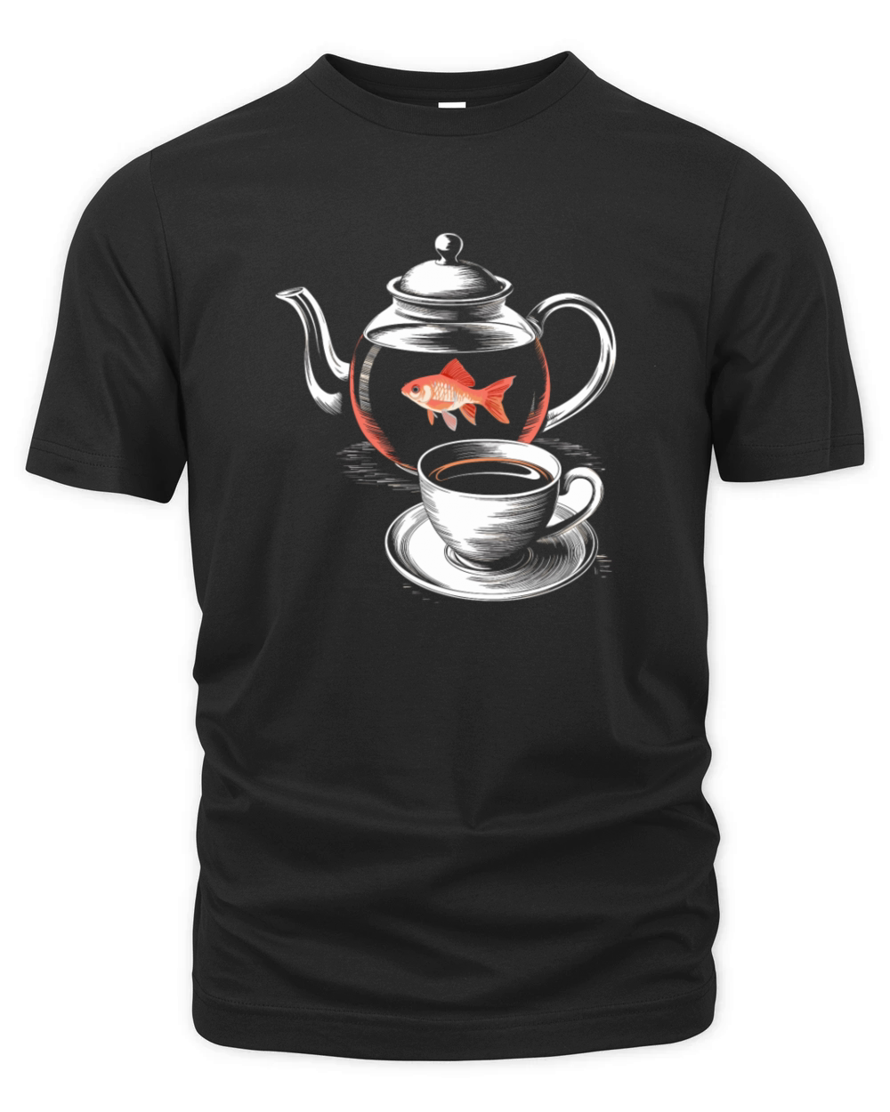 Twin Peaks A Fish In The Percolator Vintage Coffee Organic Unisex T-shirt