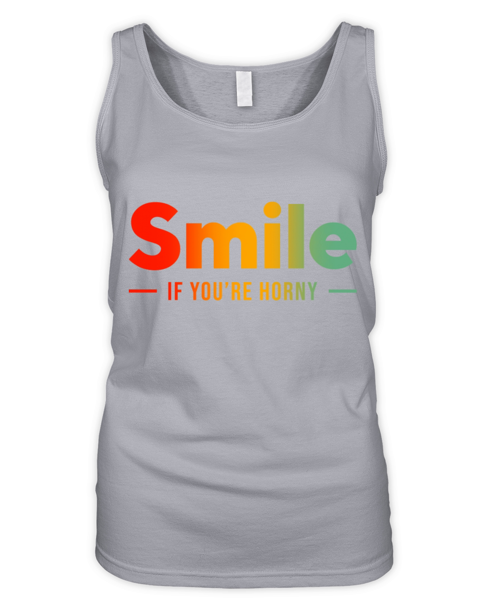 Smile If Youre Horny Funny Adult Organic Women's Tank Top