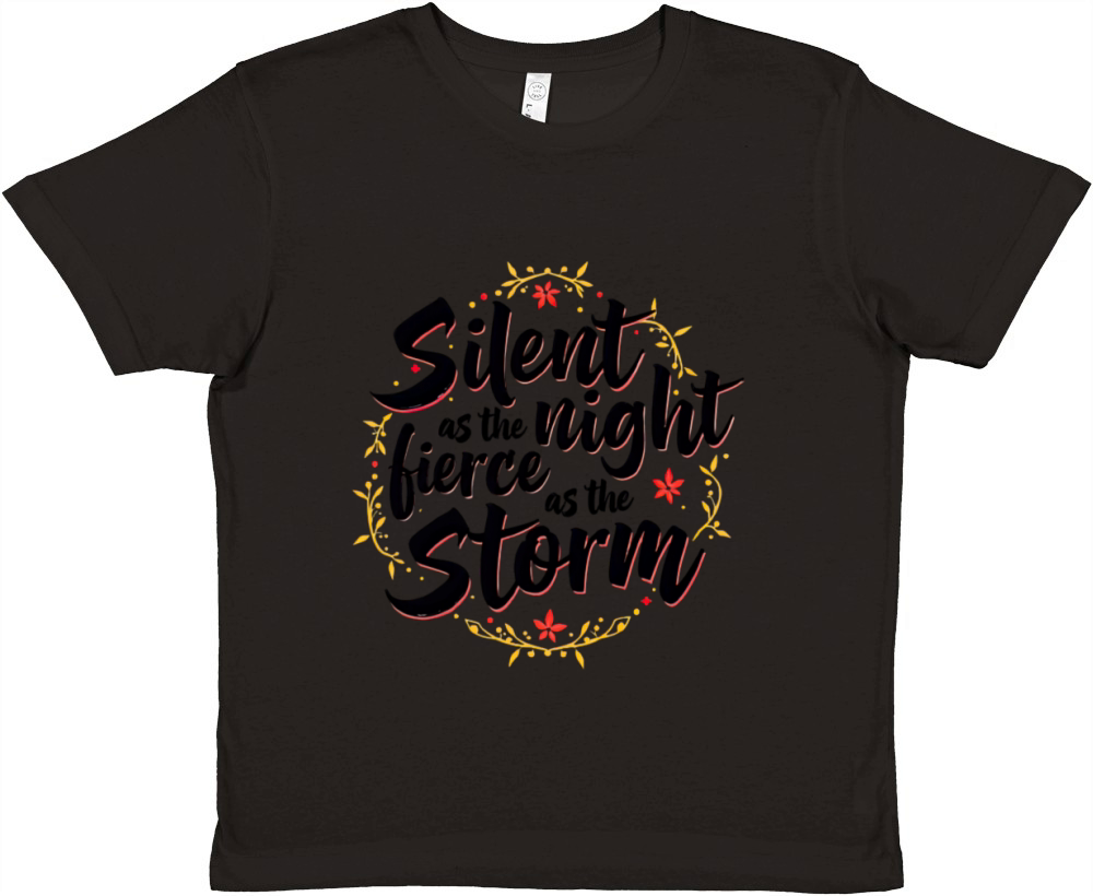 Inspirational Night and Storm Quote Premium Kids Crewneck T-shirt