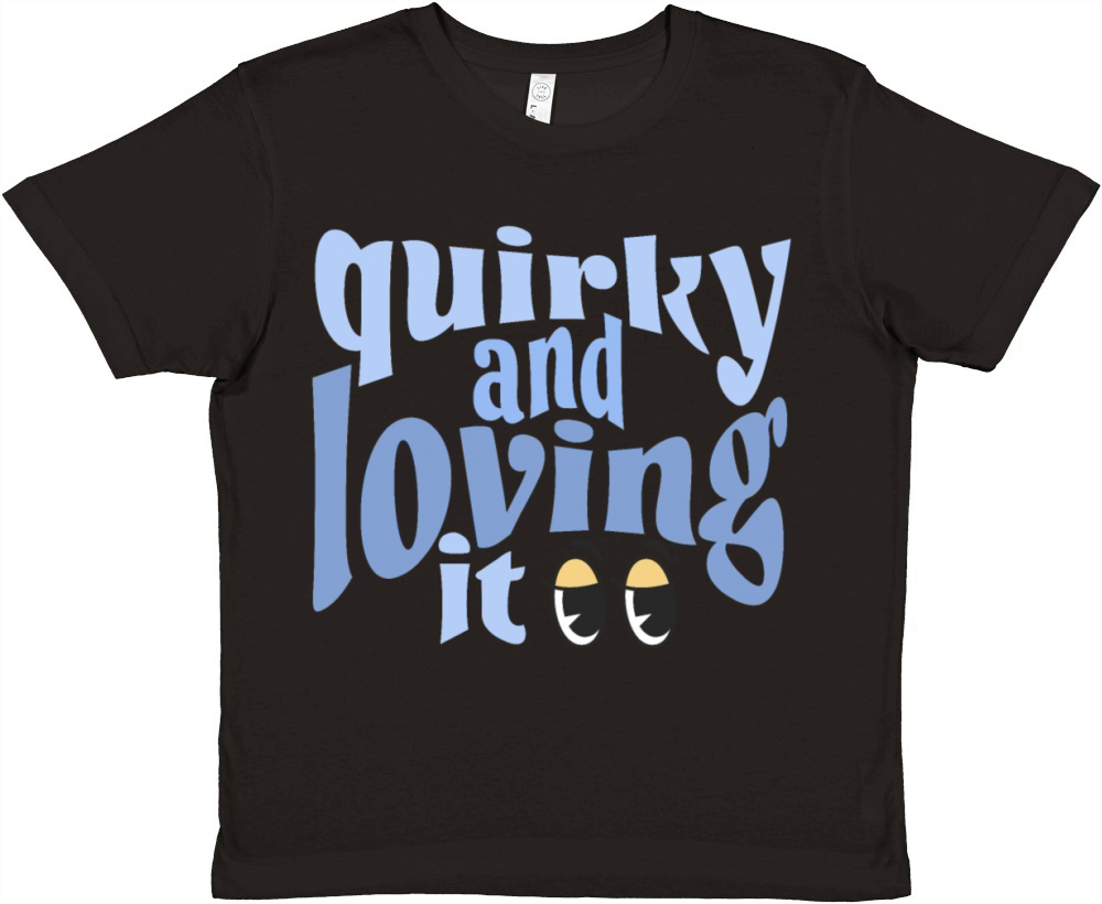 Quirky and loving it in blue Premium Kids Crewneck T-shirt