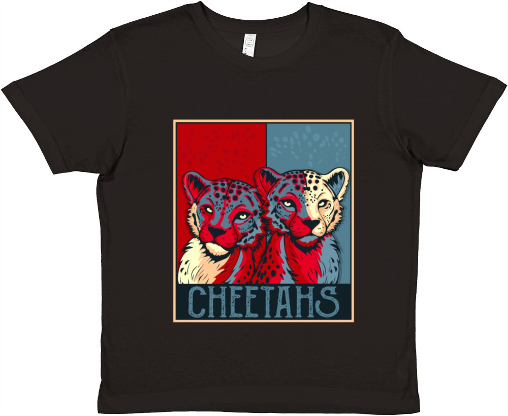 Retro Cheetah Lover Men Women Vintage Cheetah Premium Kids Crewneck T-shirt