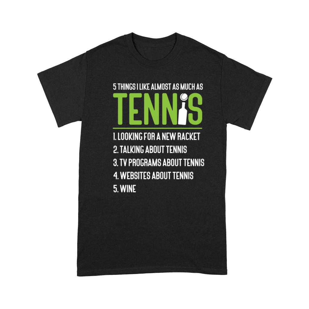 Funny Tennis Player Racket Wine 5 Premium T-shirt