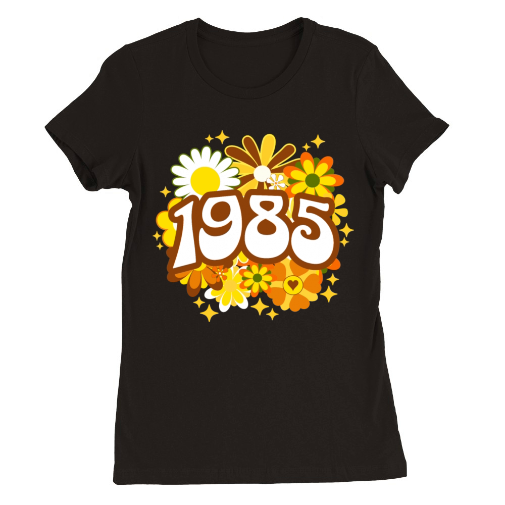 40 Years Vintage 1985 Retro 40th Birthday Woman Premium Womens Crewneck T-shirt