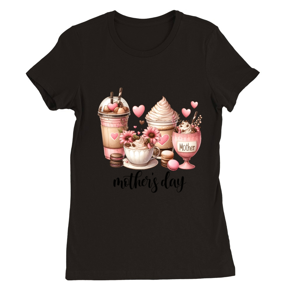 coffee mother day t shirt Premium Womens Crewneck T-shirt