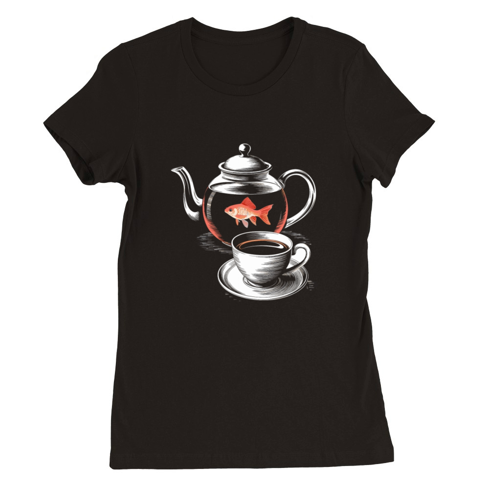 Twin Peaks A Fish In The Percolator Vintage Coffee Premium Womens Crewneck T-shirt