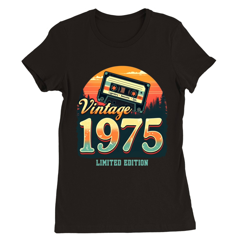 Vintage 1975 Limited Edition Premium Womens Crewneck T-shirt