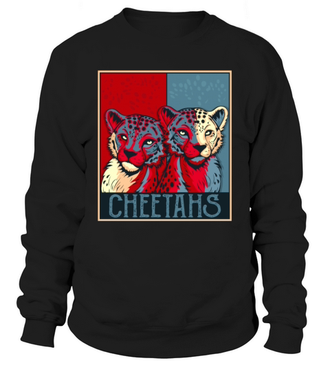 Retro Cheetah Lover Men Women Vintage Cheetah Sweatshirt Unisex