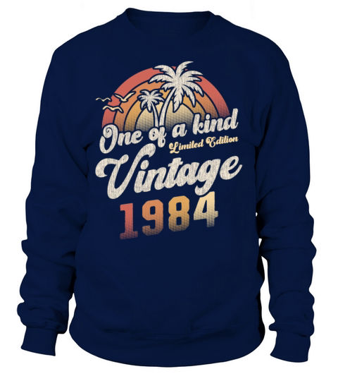 Vintage 1984 Birthday Palm Trees Sweatshirt Unisex