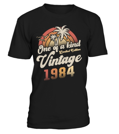 Vintage 1984 Birthday Palm Trees T-Shirt Unisex