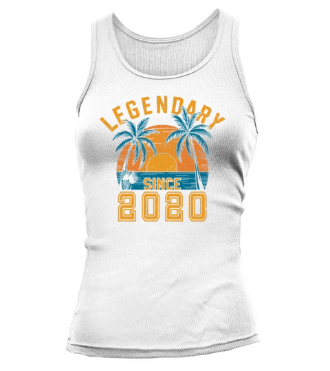 Legendary Since 2020 Birthday Sunset Retro Palm Tank top Woman
