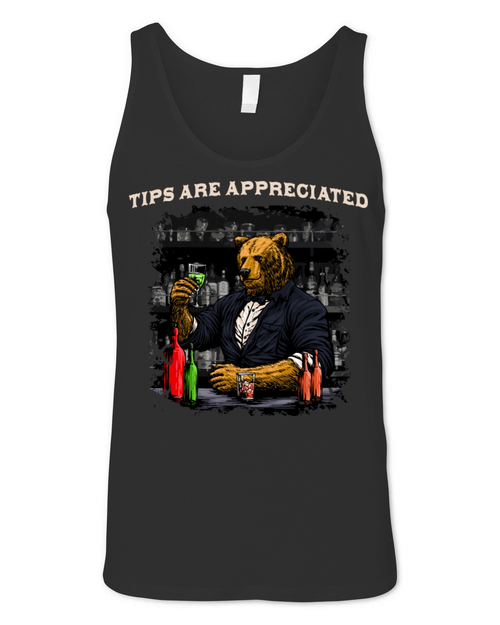 Tips Are Appreciated Bartender Sayings Bartending Unisex Jersey Tank