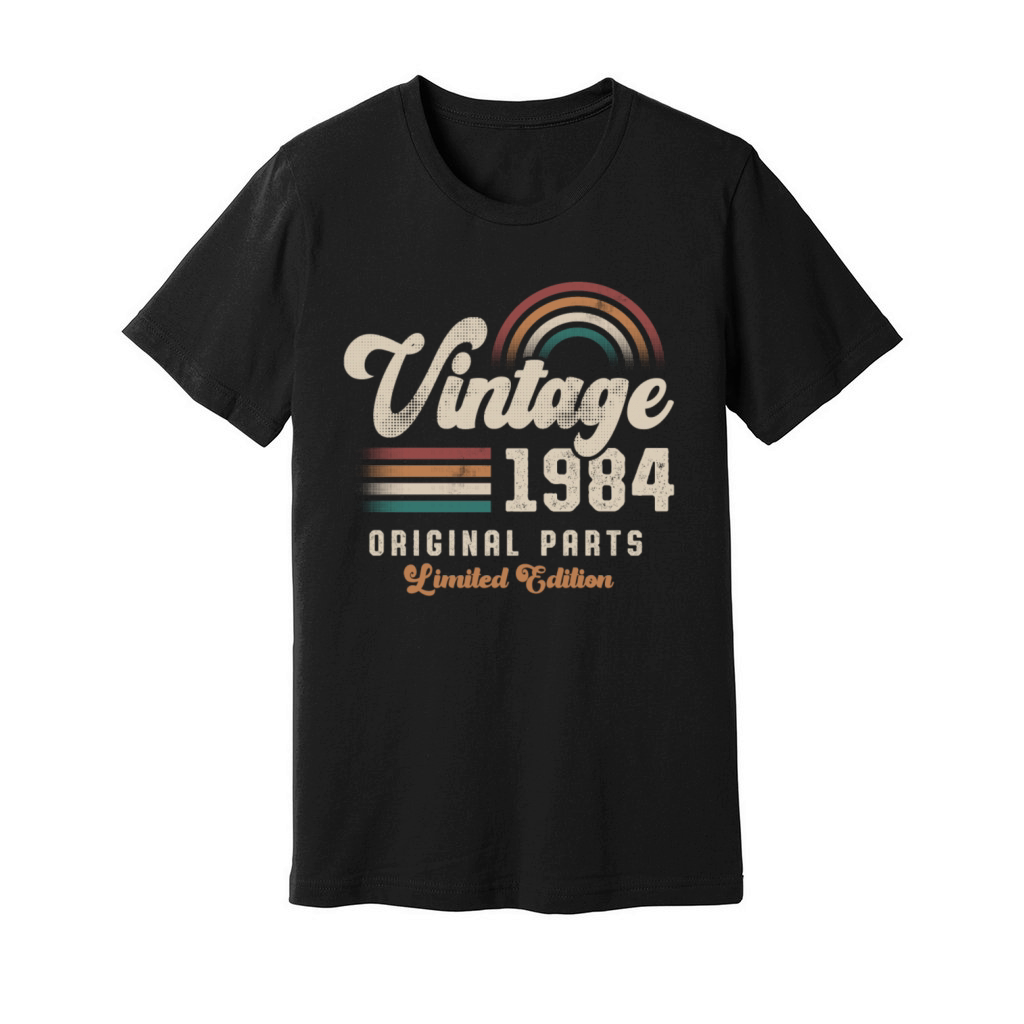 Vintage 1984 Birthday Retro Unisex Jersey Tee