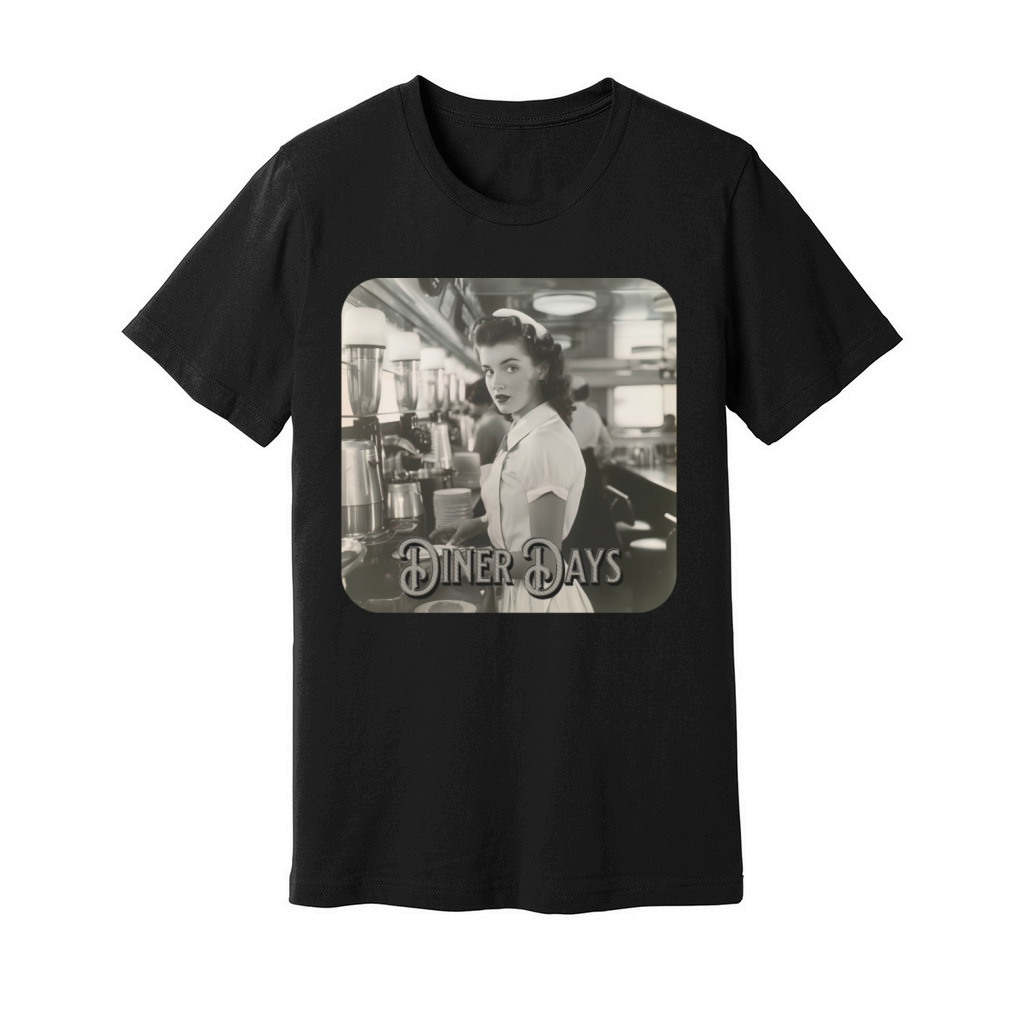 Vintage Diner Days Retro Design Unisex Jersey Tee
