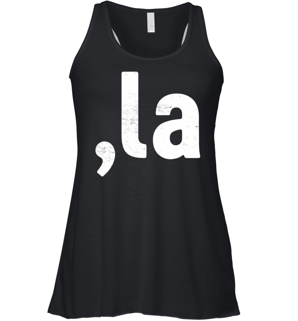 Comma La Kamala Harris 2024 White Retro Vote Women's Flowy Tank Top