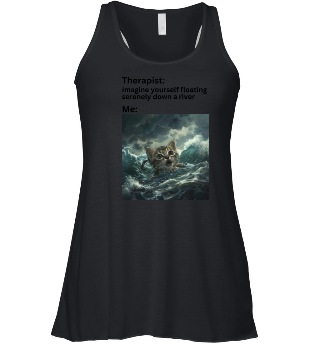 Serenity vs Reality - Chaotic Life Humor Women's Flowy Tank Top