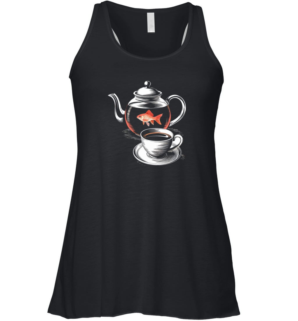 Twin Peaks A Fish In The Percolator Vintage Coffee Women's Flowy Tank Top