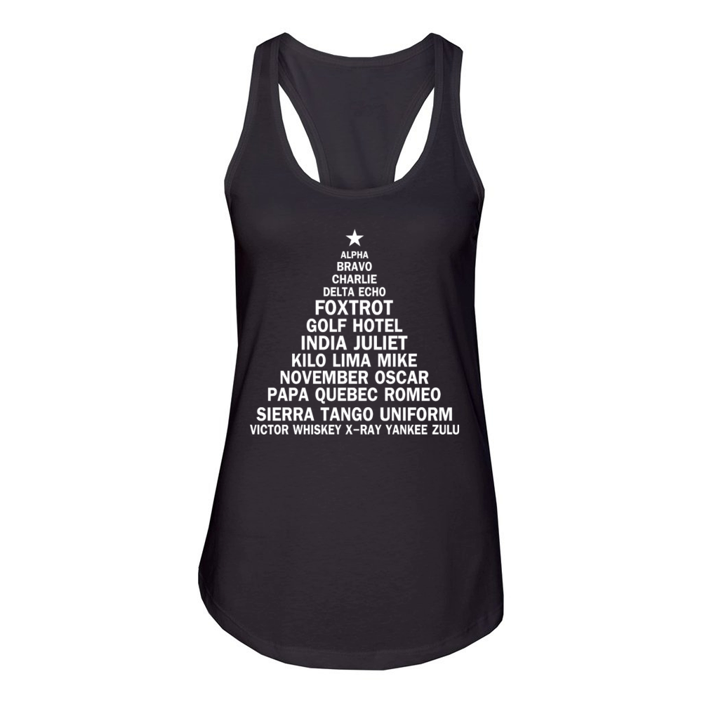 Aviation Christmas Women's Racerback Tank