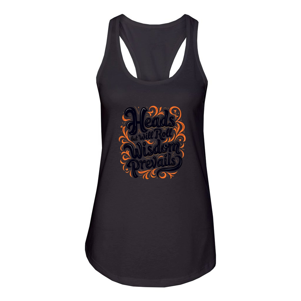 Inspirational Quote with Decorative Elements Women's Racerback Tank