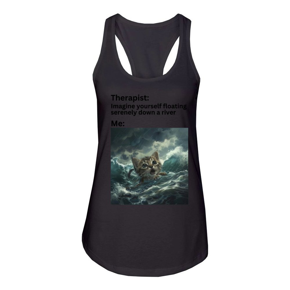 Serenity vs Reality - Chaotic Life Humor Women's Racerback Tank