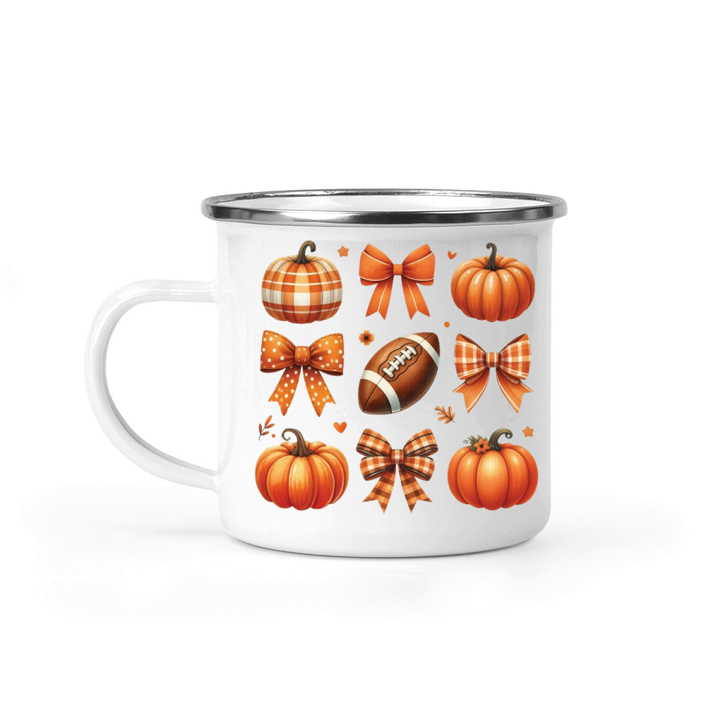 FallCoquetteBowPumpkin Camping Mug