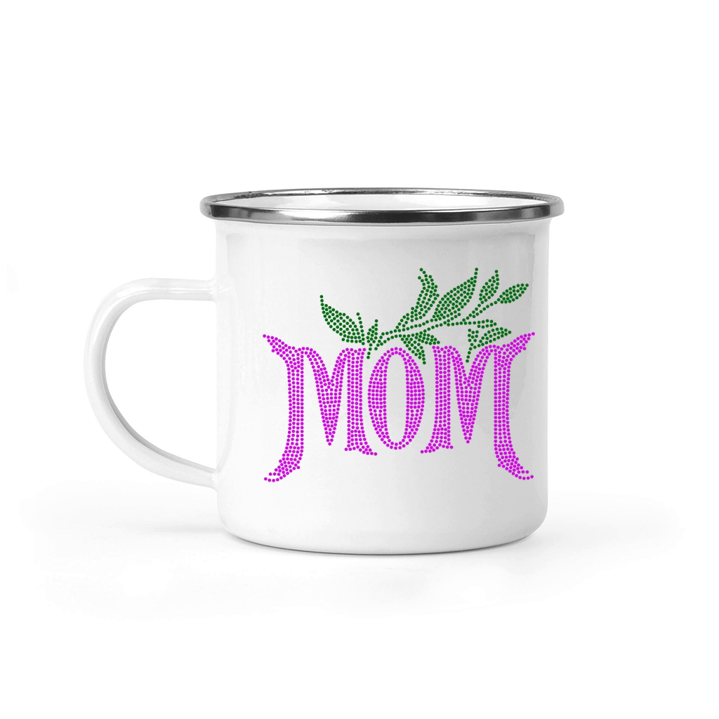 MOM Rhinestone Template Camping Mug