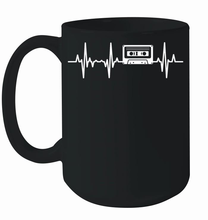 Cassette Tape Heart Rate Ceramic Mug