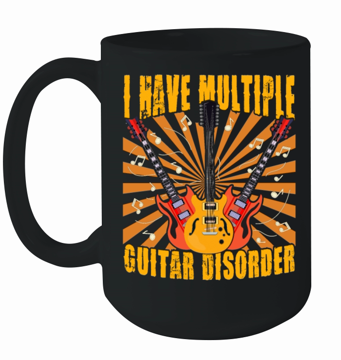 Multiple Bass Disorder Guitar Shirt For Men Ceramic Mug