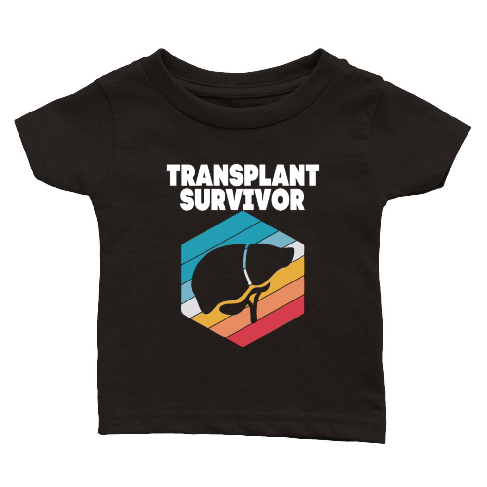 Retro Vintage Liver Donor Transplant Survivor Classic Baby Crewneck T-shirt