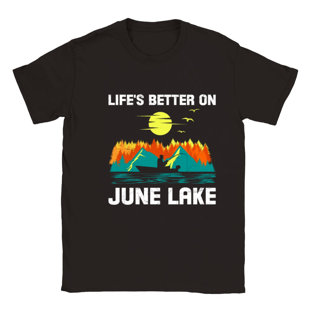 California LIFES BETTER ON JUNE LAKE Vintage Classic Kids Crewneck T-shirt