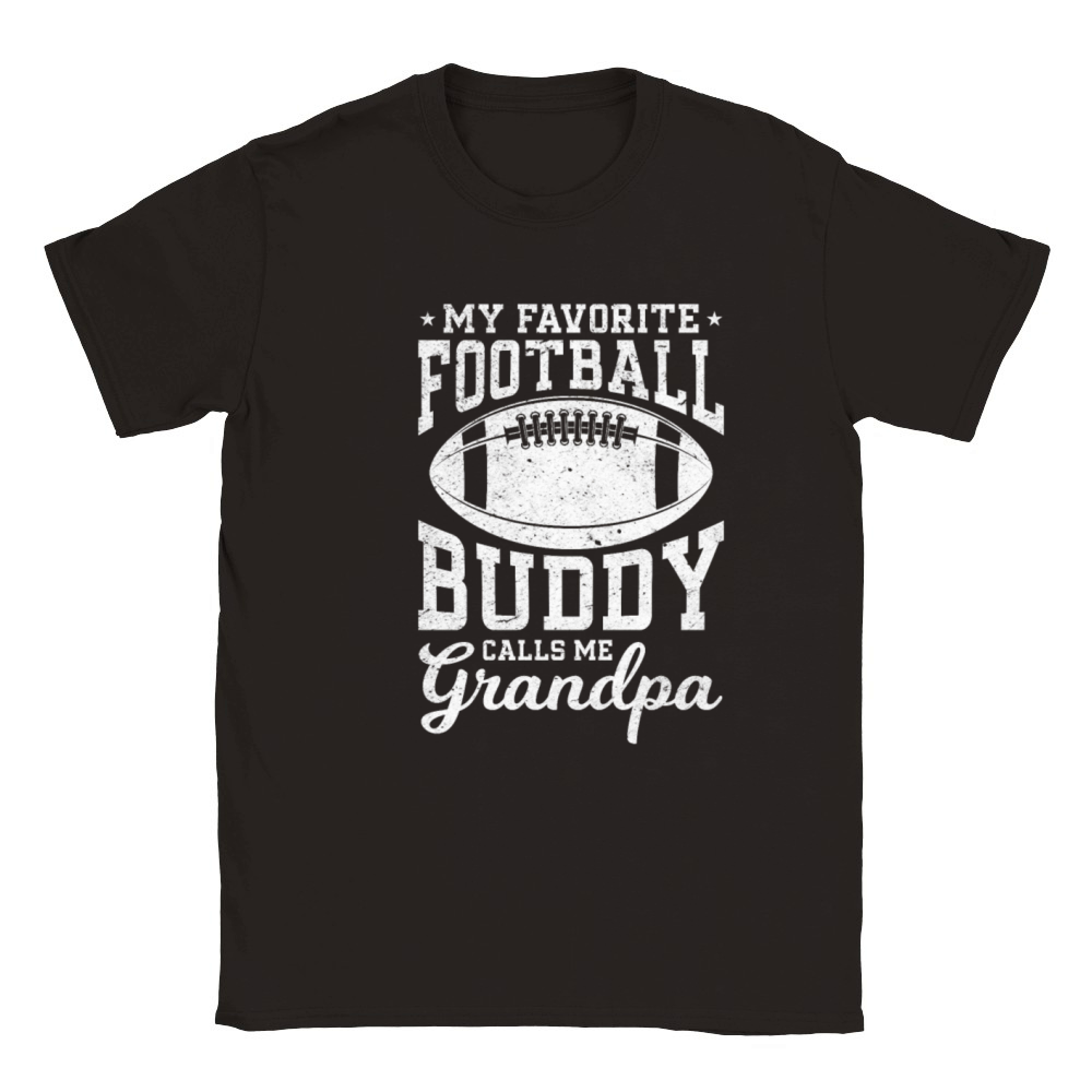 My Favorite Football Buddy calls me Grandpa Footba Classic Kids Crewneck T-shirt