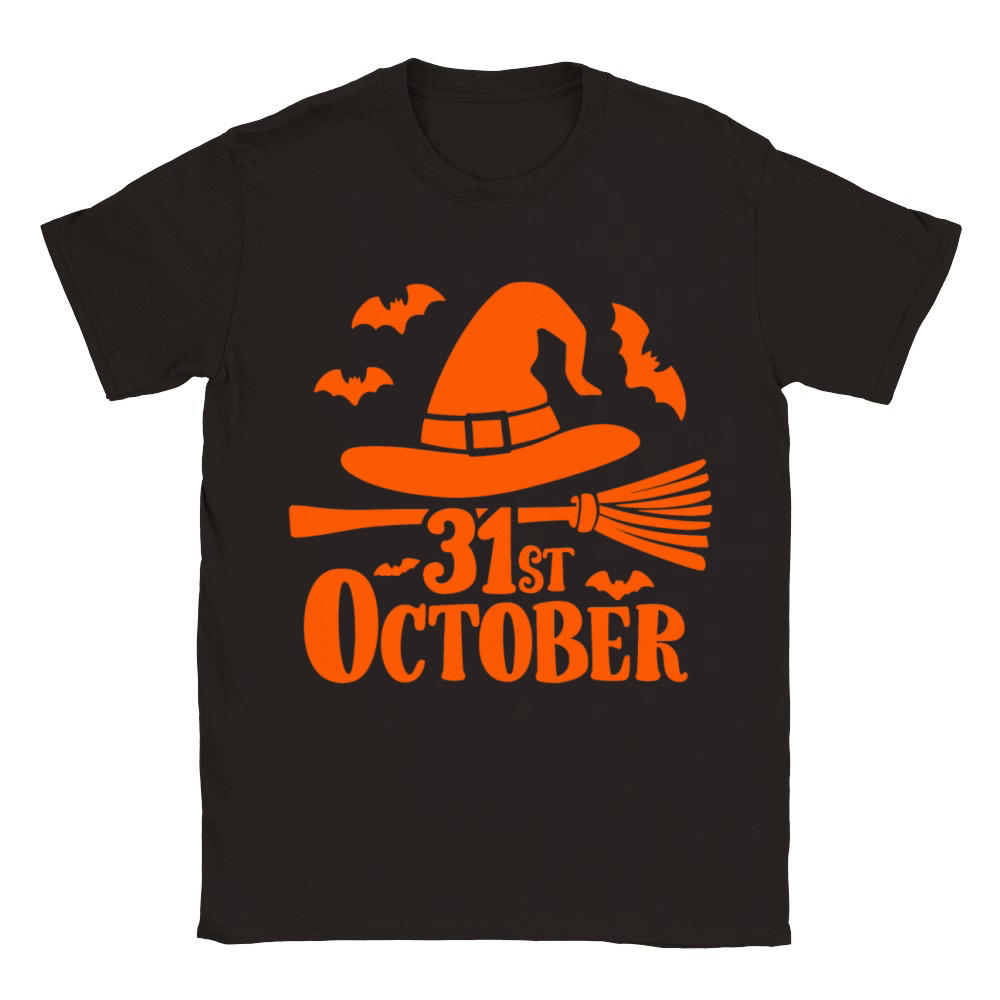 October 31st Halloween Saying Quote Classic Kids Crewneck T-shirt