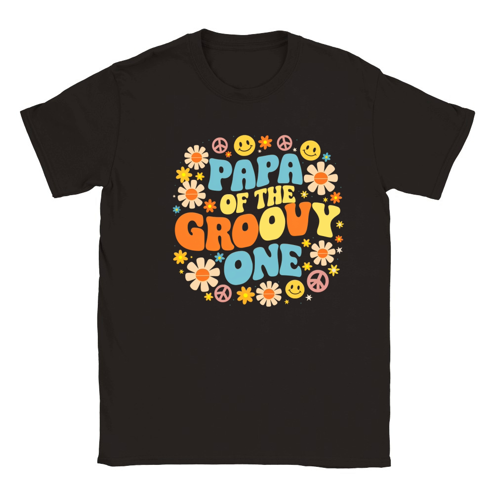 Papa of the groovy one Classic Kids Crewneck T-shirt