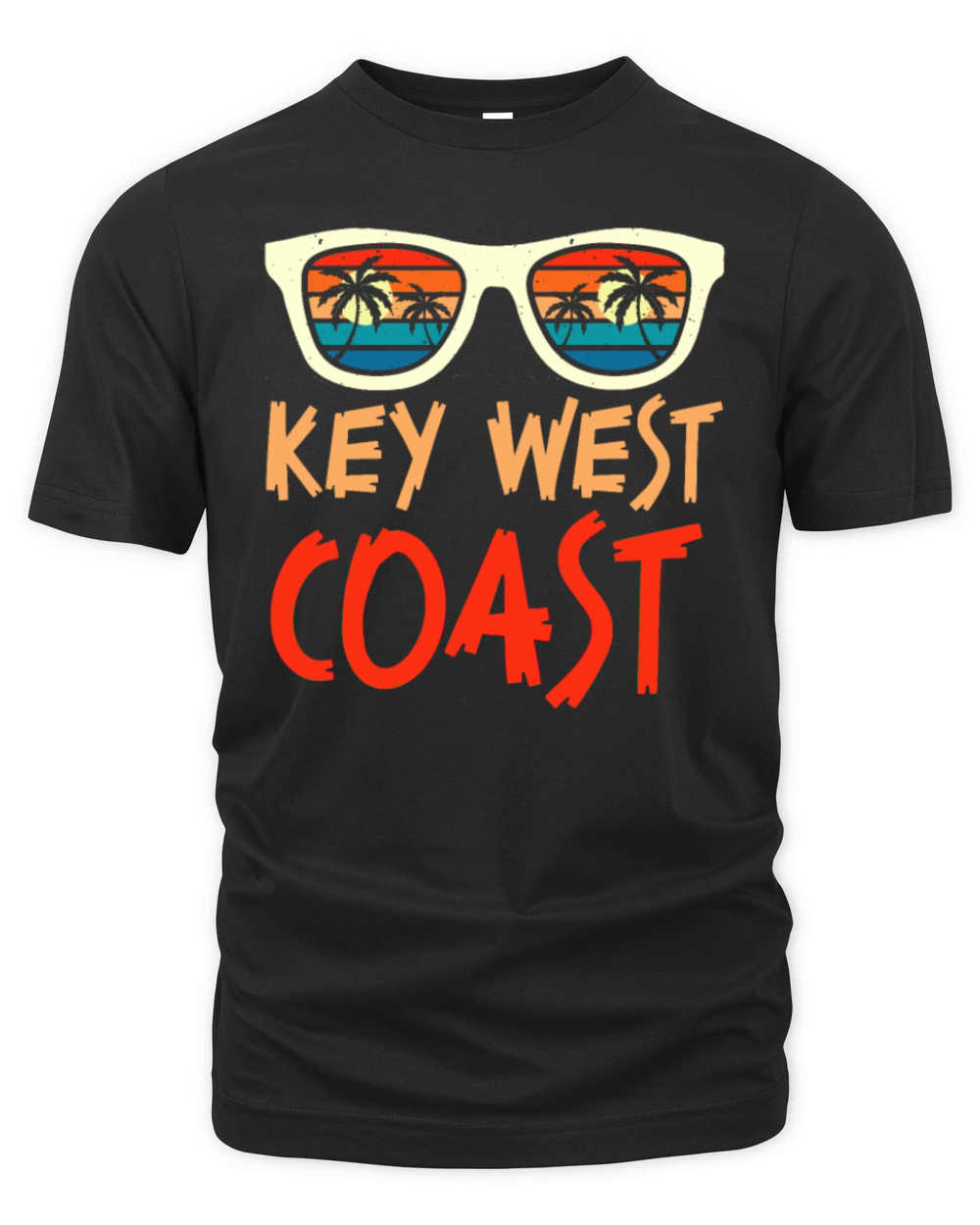 KEY-WEST COAST Vintage Sunshine-State Florida Organic Unisex T-shirt