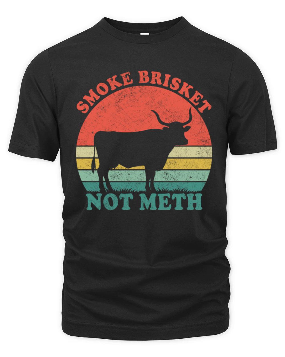 Vintage Smoke Brisket Not Meth Organic Unisex T-shirt