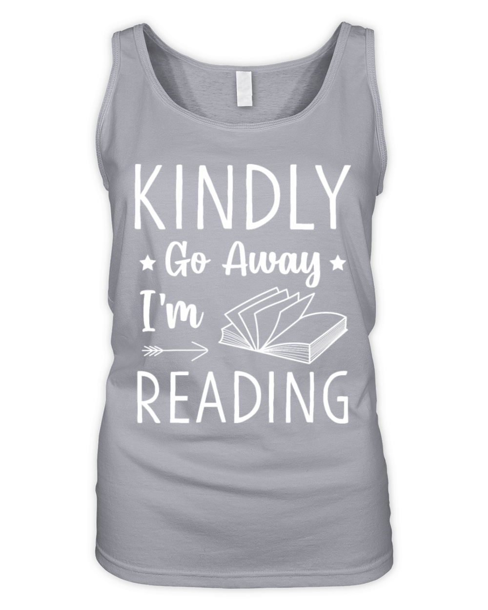 Kindly Go Away Book Lover Reader Funny Reading Organic Women's Tank Top