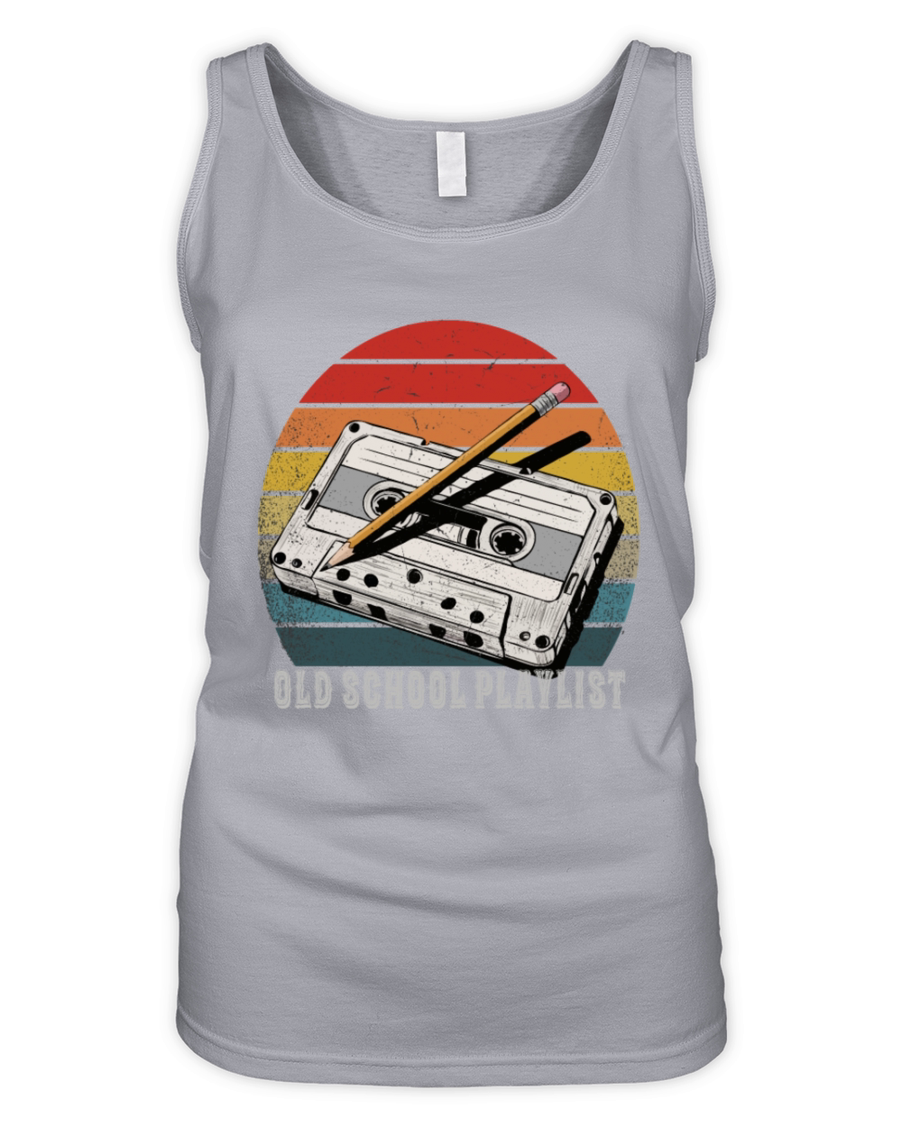 Retro 80s Cassette Tape Music and pencil Organic Women's Tank Top